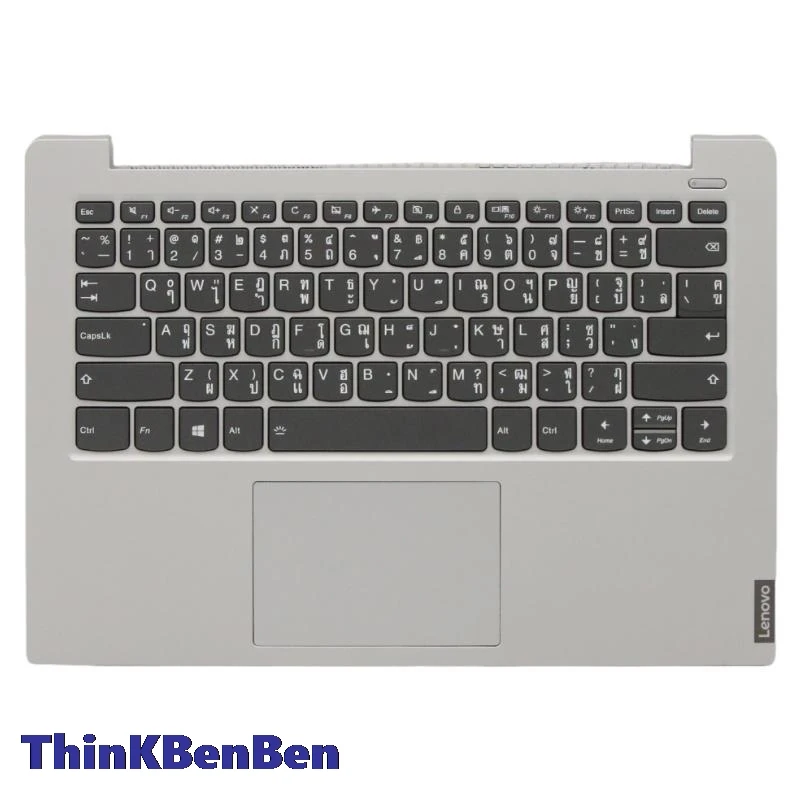 

TH Thai Platinum Grey Keyboard Upper Case Palmrest Shell Cover For Lenovo Ideapad S340 14 14IWL 14API 14IIL 14IML 5CB0S18532