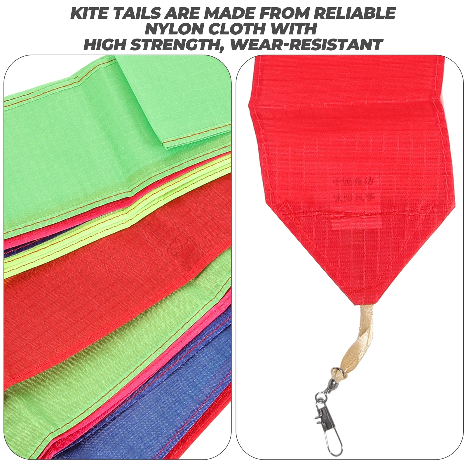 

Outdoor Kite Tail Child Decoration Eye Catching Rainbow Chemical Fiber Cloth Streamers