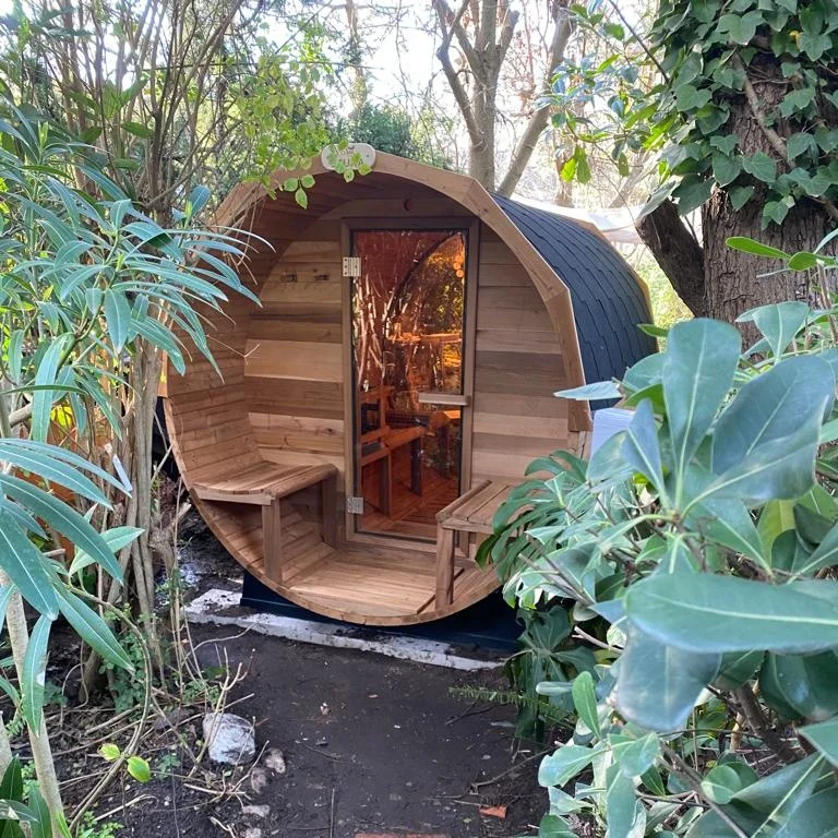 

Garden Traditional Dry Steam Sauna Bath Room Cedar Barrel Sauna Outdoor Sauna