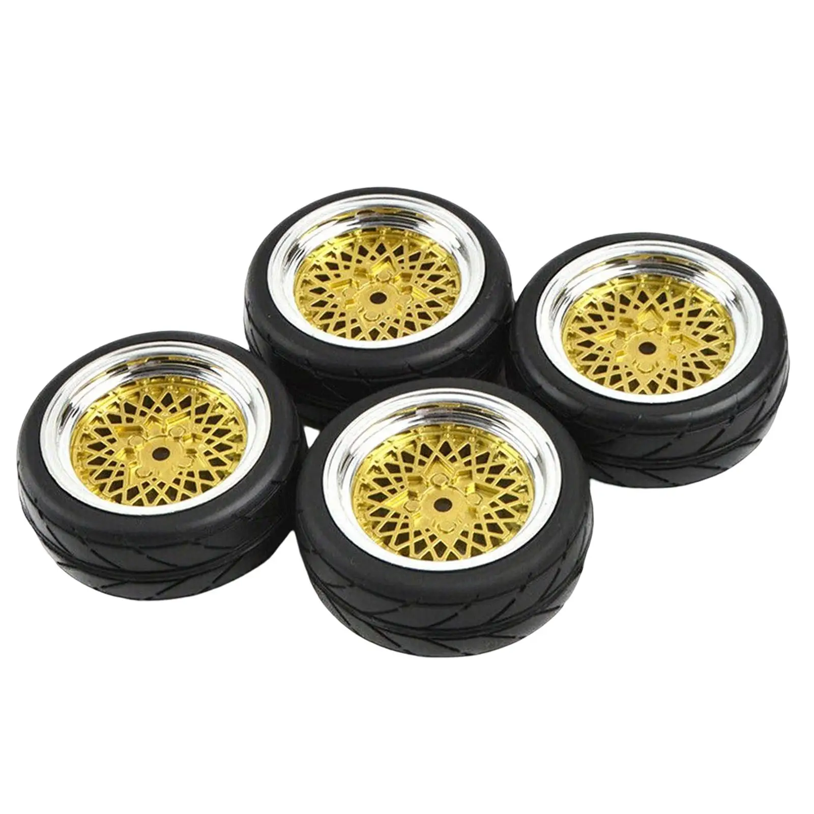 RC Car Wheel Rim and Tires 65mm Rubber Crawler Replacement Spare Parts for 1/10 Scale Truck