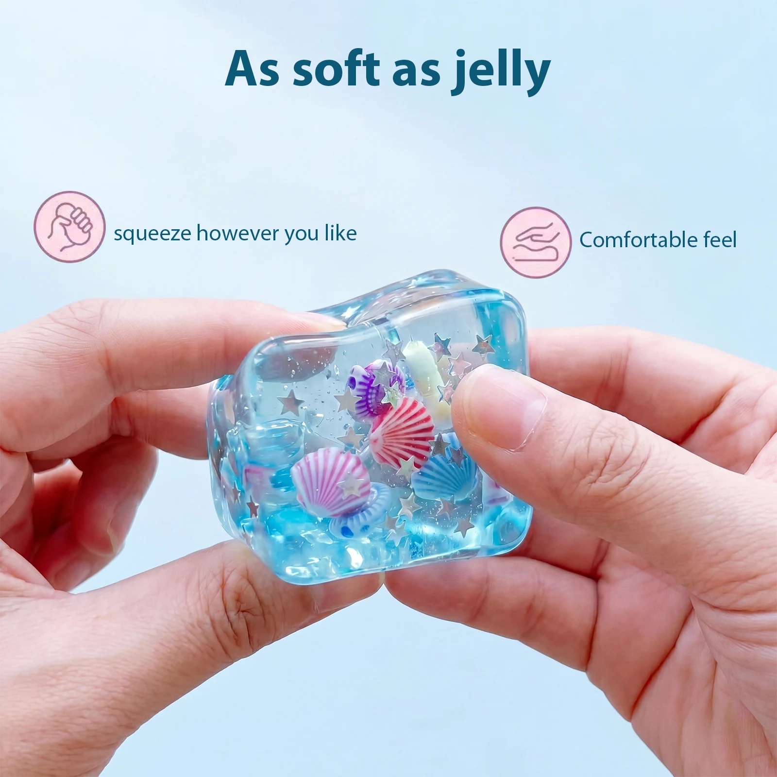 4.5cm Nervous Relieving Squeeze Balls Lightweight Square Decompression Toys for Kids Gifts Boys Girls Social Activities Use