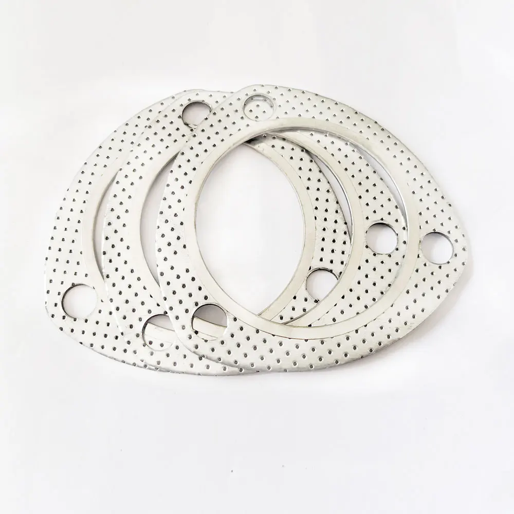 Guarnizione flangia tubo di scarico Decat 5 pz/lotto Guarnizione di scarico motore auto/Guarnizione tubo di scarico universale con tre fori