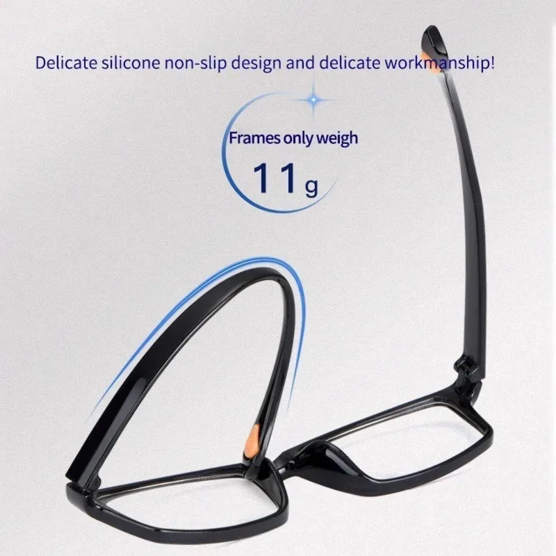 نظارات قراءة عالية الدقة مضادة للضوء الأزرق ومضادة للتعب للرجال والنساء، نظارات قراءة محمولة خفيفة للغاية