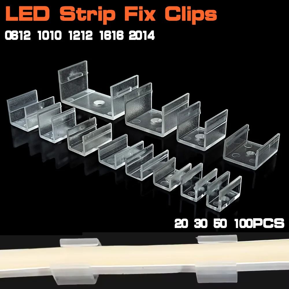 LED-Verbindungsclips LED-Beleuchtungszubehör 6mm 8mm 12mm 15mm Kunststoffschnalle für COB 220V Flexibles 2835 5050 Neonlichtband
