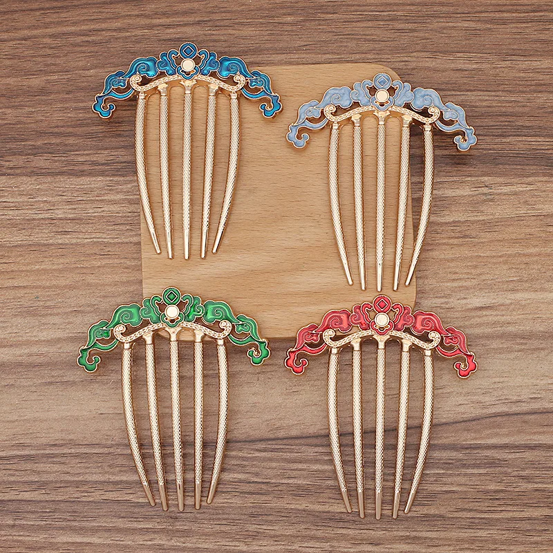 BoYuTe (10 Pieces/Lot) 5 Teeth Alloy Hair Combs Diy Hair Jewelry Accessories Handmade Materials