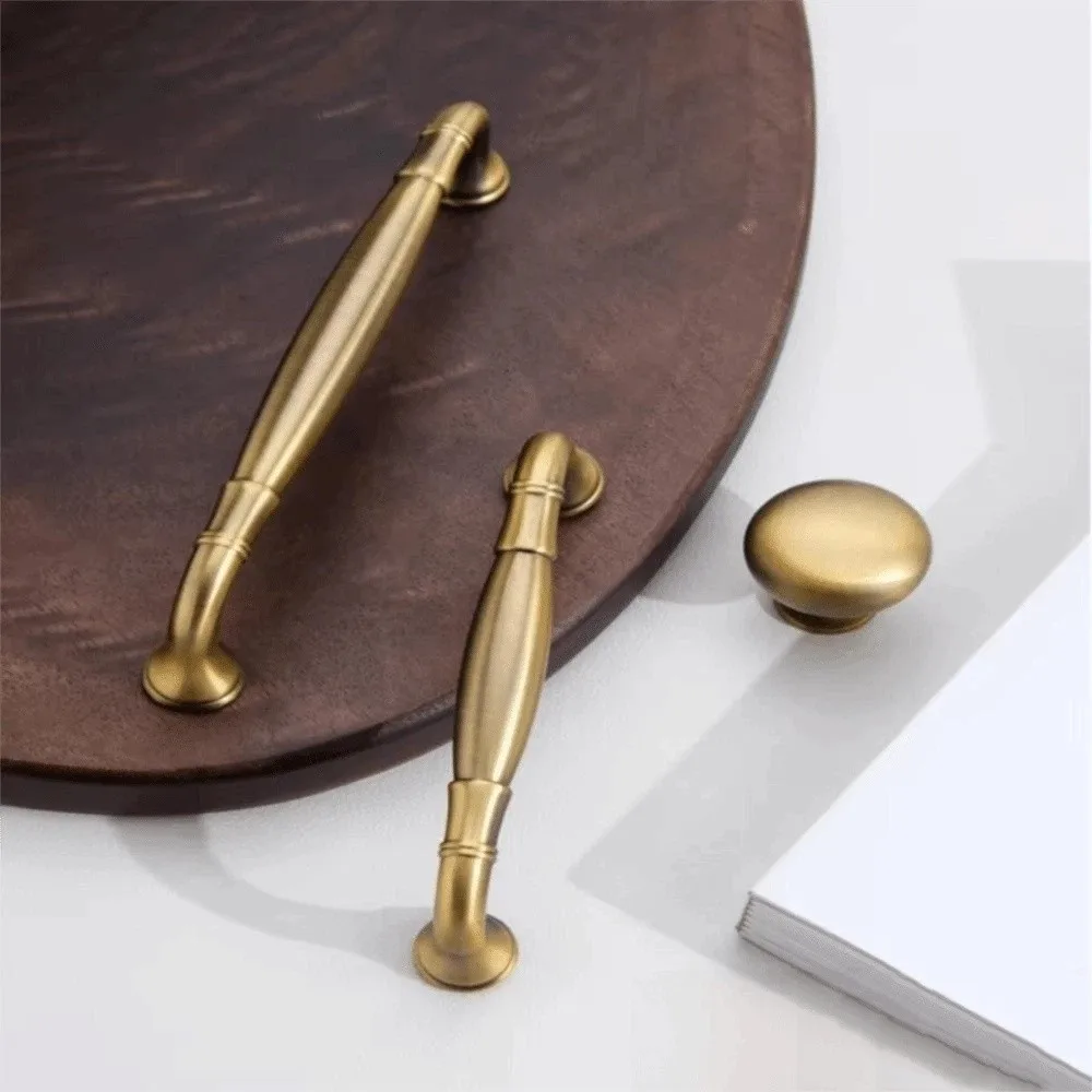 Antique Bronze Cabinet Door Handles Zinc Alloy Single-Hole Installation Drawer Furniture Knobs Wardrobe Door Handles