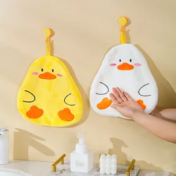 Cartoon Duck Bear Hand Towels Microfiber Absorbent Soft Children Cute Towel Handkerchief Kitchen Bathroom Dishcloth For Home