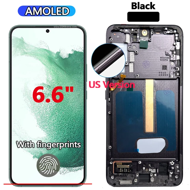 Nieuw AMOLED-scherm voor Samsung Galaxy S22+ 5G LCD-scherm Touchscreen Digitizer voor Samsung S22 Plus 5G LCD-scherm vervanging