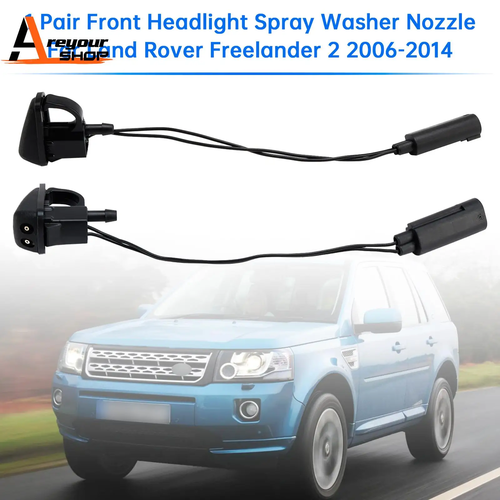 

1 шт./пара, насадка для омывателя передней фары для Land Rover Freelander 2 2006 2007 2008 2009 2010 2011 2012 2013 2014