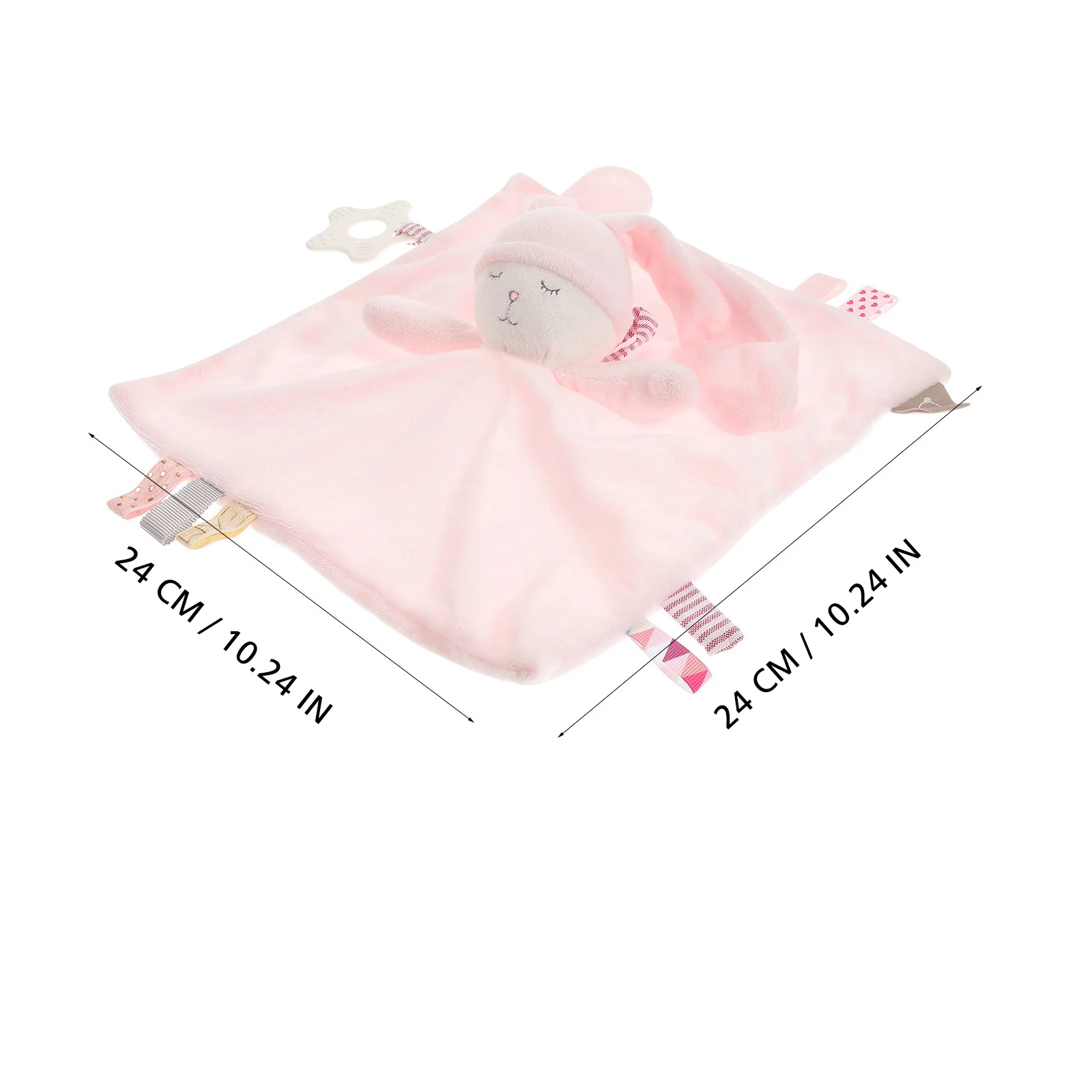 Serviettes de Bébé Confortables en Peluche, Couverture en Forme de Lapin, Jouet Animal, pour Nouveau-Né, Rose