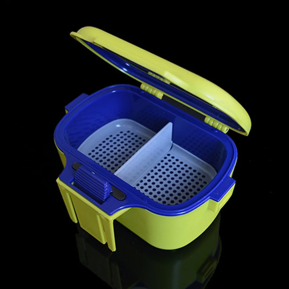 

1pcs Portable Fishing Bait Box Dual Layer Large Capacity Bait Storage Container For Worm Lure Pellet Easy Clean Organized Access