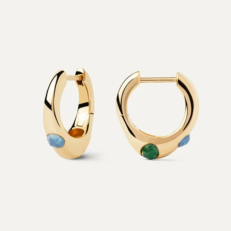 

925 Sterling Silver Fluffy Circle Colorful Earrings Women's Fashion Trend Jewelry Gift Trend