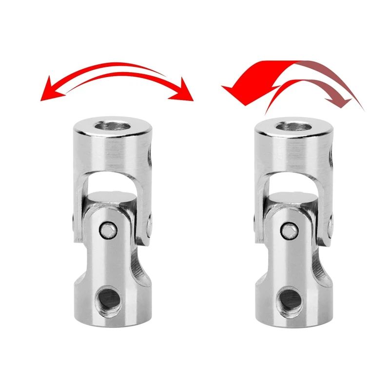 4 Packs 4Mm To 4Mm Steel Universal Joint Cardan Coupling Connector, Rotatable Model DIY Motor Shaft Fitting Accessory