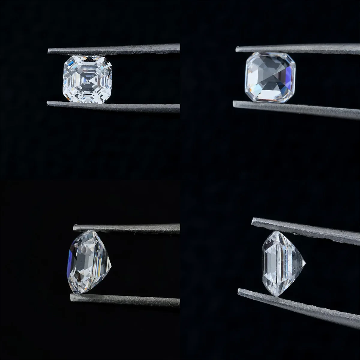 0.5-6.0ct IGI معتمد Asscher Cut Lab خلق الماس DE HPHT/CVD مختبر نمت الماس للمجوهرات المصنوعة #2