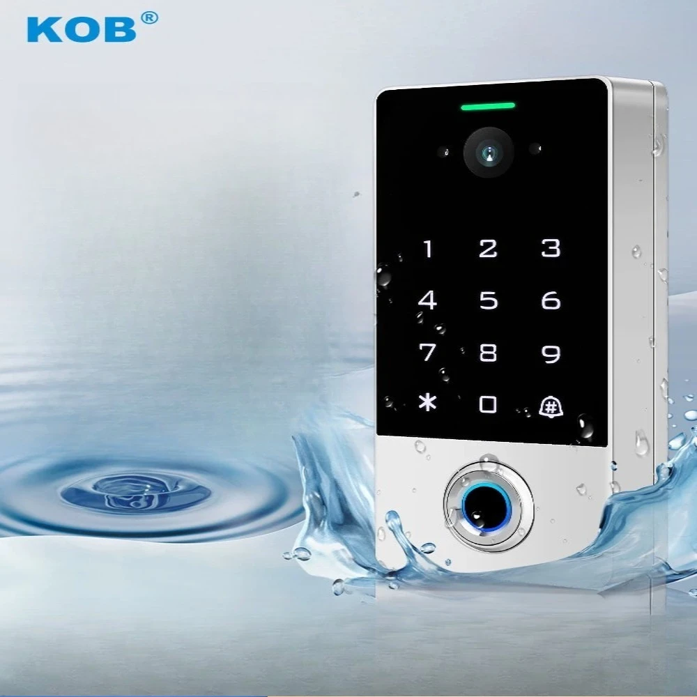 KOB Outdoor Waterproof Fingerprint Access Control Machine Password Machine Remote Graffiti Visual Intercom Access Control System
