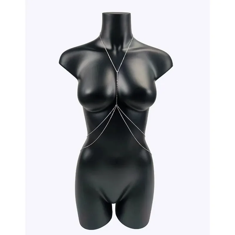 Moda Trendy Chain Jóias Acessórios Sexy Simple Cross Body Chain Cadeia Integrada