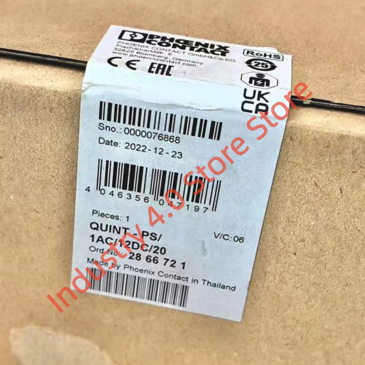 

Блок питания Brand 2866721 QUINT-PS/1AC/12DC/20, новый