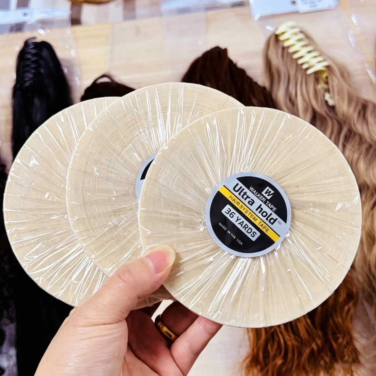 

36 Yards Tape for Tape in Hair Extensions Double Sided Hair Extension Tapes for Hair Extension (White)