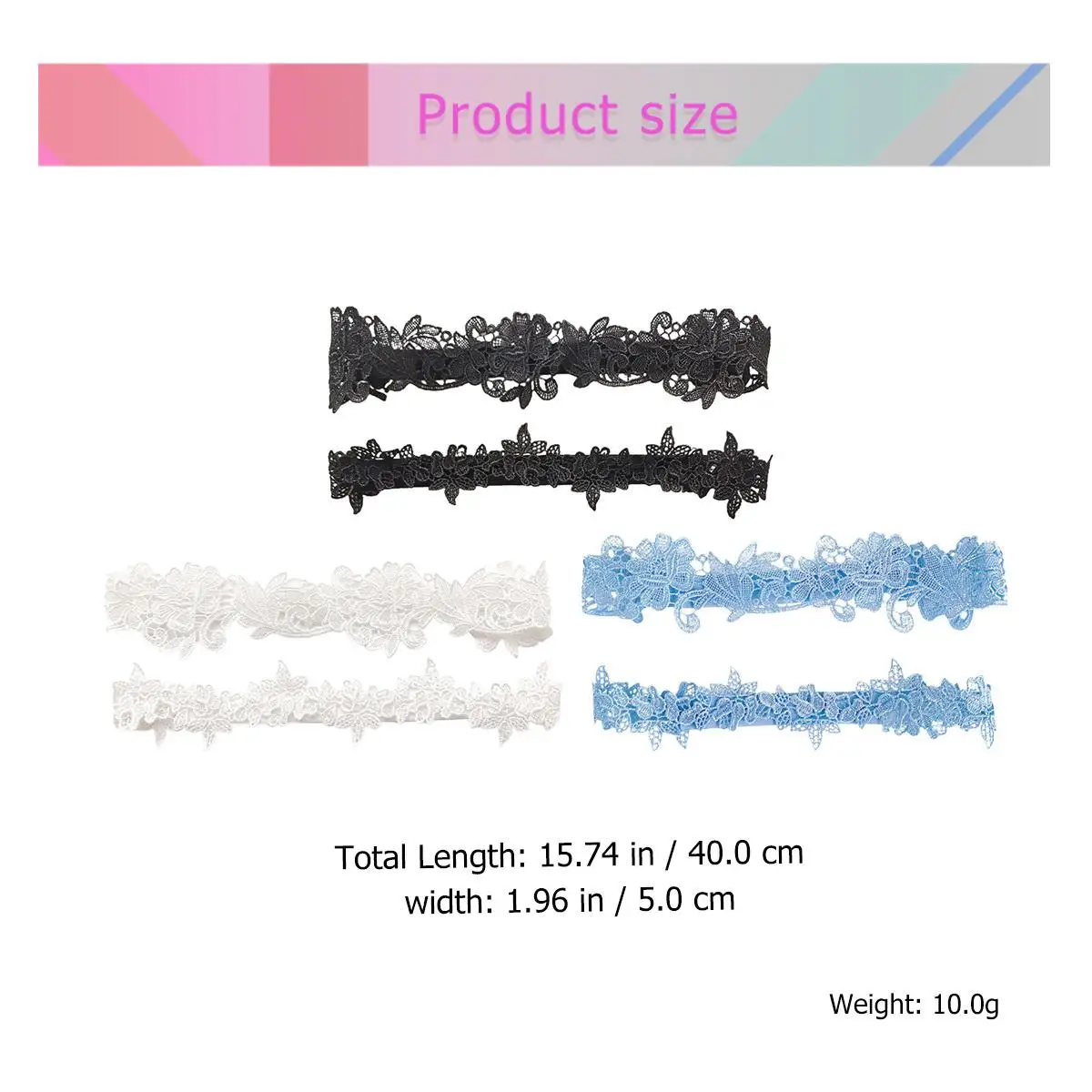 

Bridal Women Wedding Sky Blue Garter Leg Band Flower Boho Wedding Lace Garter Soft Comfortable Gifts