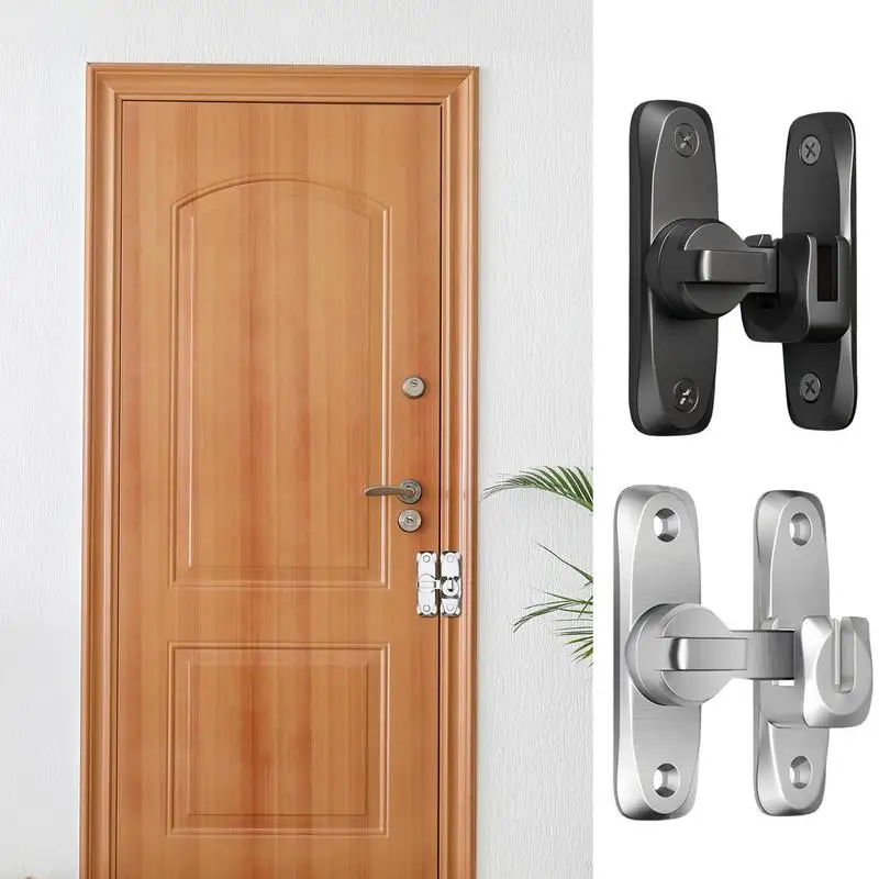 Flipping Gate Latch Aluminum Alloy Heavy Duty Flipping Door Latch Anti-theft Hardware 90/180 Swing Door Latch For Gate Barn