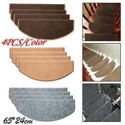 4PCS/Set Non-slip Self Adhesive Carpet Stair Tread Mat Home Staircase Protection Cover Pad 65CM