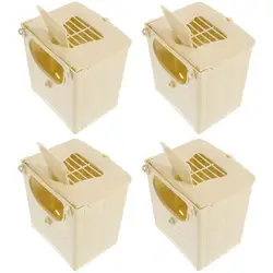 4Pcs Bird Breeding Box Incubation Nest Plastic Hut for Hanging Lovebird Pet Accessories Home Balcony Decoration Mating Box