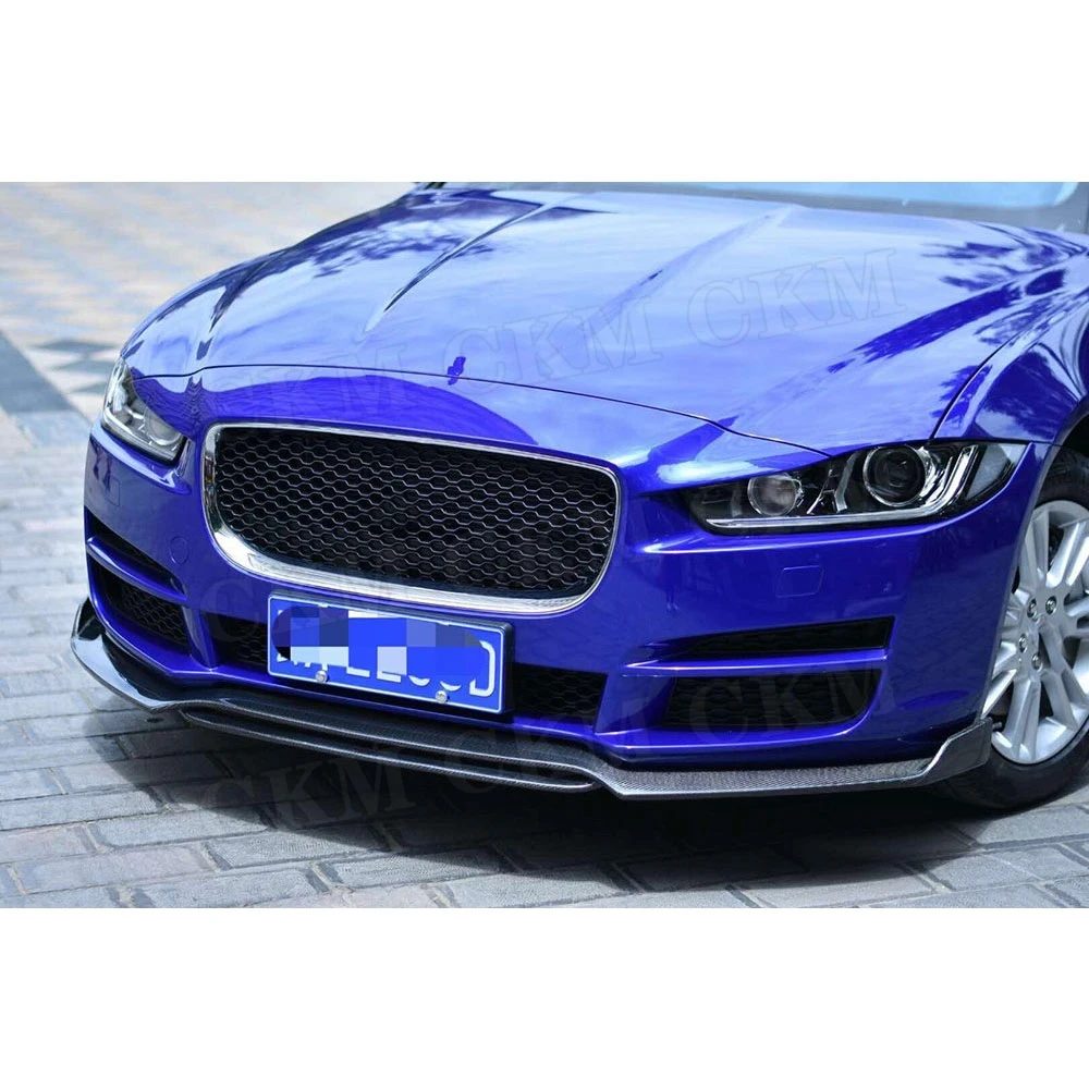 سيارة الوفير الذقن غطاء الكسوة الجبهة حافة مصد السيارة المفسد ل جاكوار XE سيدان 4 باب 2015 -2018 ألياف الكربون مجرفة الجسم أطقم