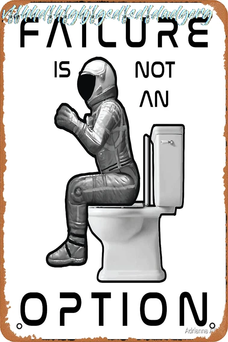 Failure is Not an Option Art Print Metal Tin Sign Vintage 8x12 Inch sign