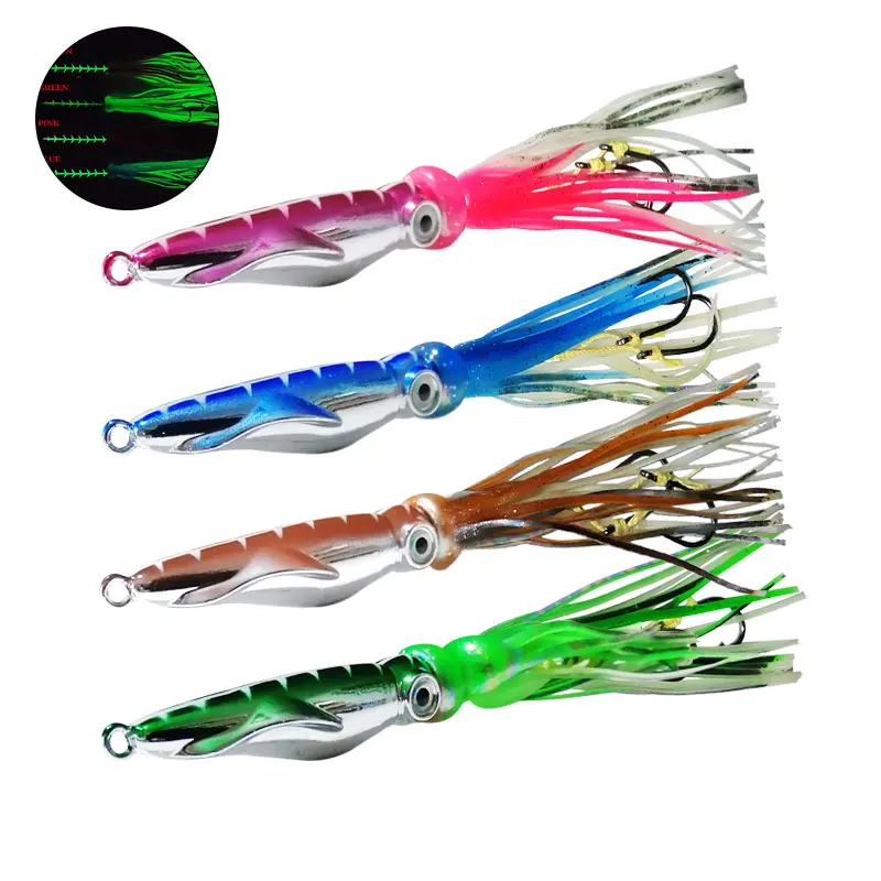 AS Fishing Anglers Madai Slow Pitch Jig Bait Inchiku Metal Head Octopus Skirt Jigging Lure 60g100g150g200g Artifial Pesca Leurre