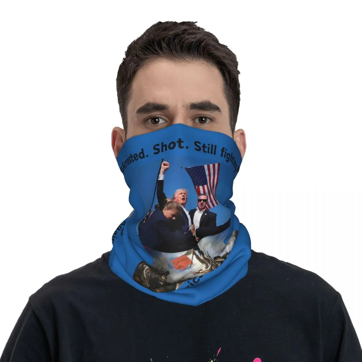 Attempted Assassination Donald Trump Balaclava Running Travel Bicycle Mask Dustproof Neck Warmer Face Cover Mask Neck Gaiter