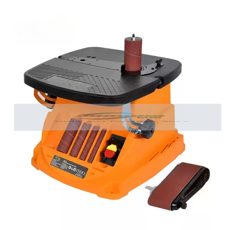 Vertical Drum Belt Wood Sander Oscillating Spindle Sander for Curved Surface Woodworking Grinding Tools Polisher 2000RPM