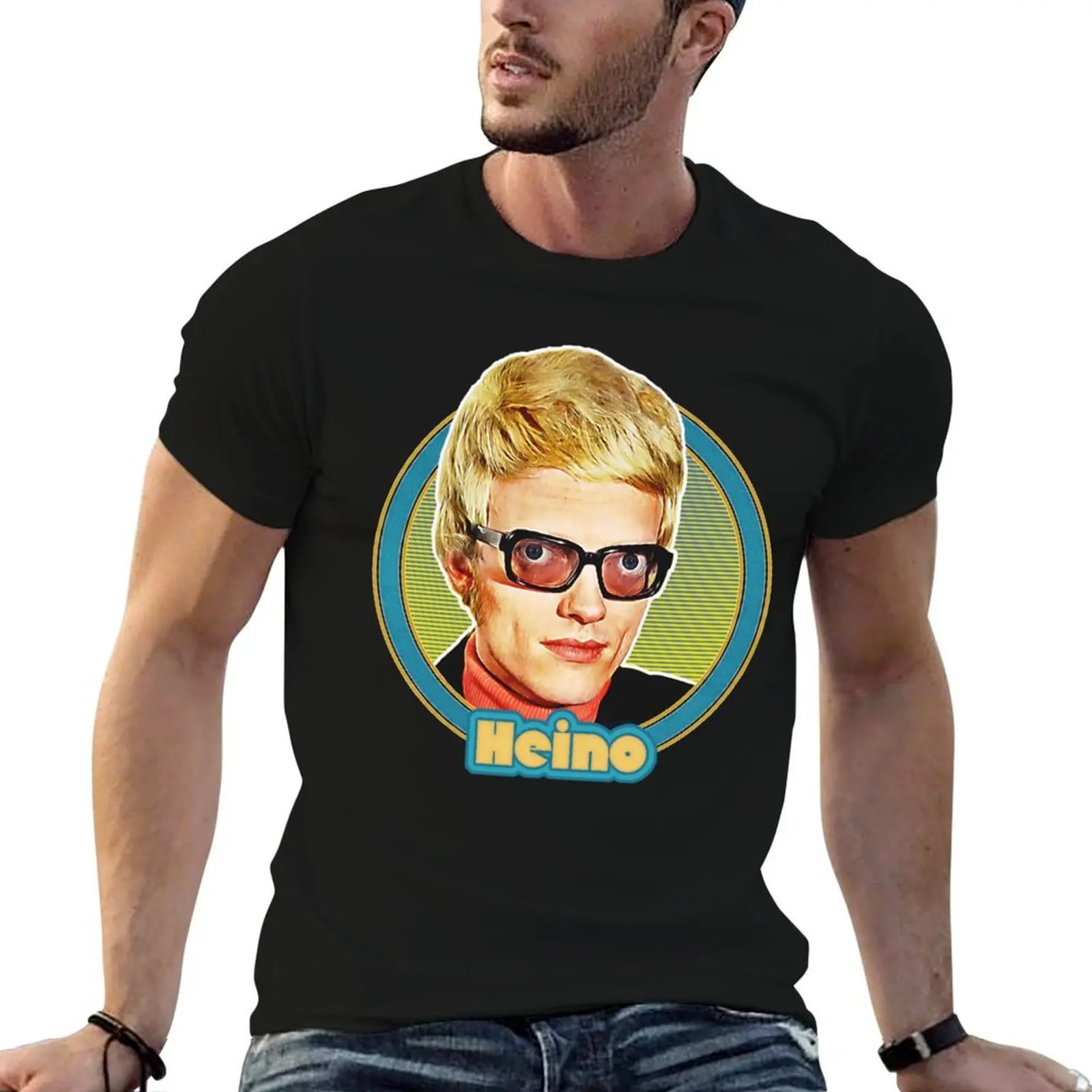 Camiseta Heino Look At Me, camiseta com estampa personalizada para homem, camiseta de algodão com estampa de anime