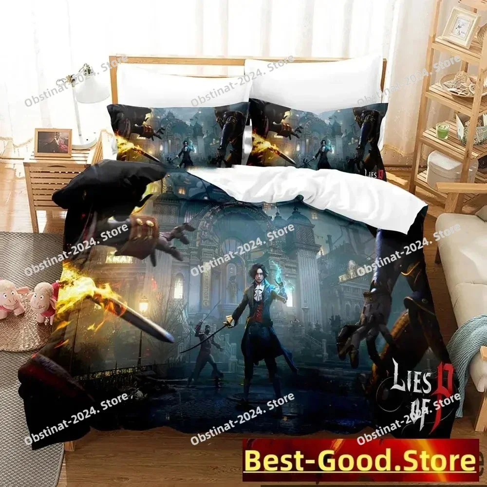 3D Print Game Lies Of P Bedding Set Boys Girls Twin Queen King Size Duvet Cover Pillowcase Bed boys Adult Home Textileextile