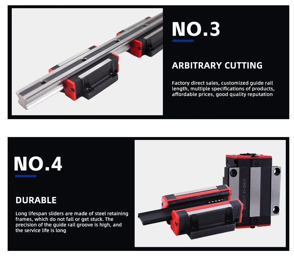 1pc 20mm Platz Linear Schiene HR20 HGR20 Lange 3000mm 3200mm 3500mm 4000mm linearführungen Docking/Gelenk Für CNC Teile 3D Drucker – Detail 6