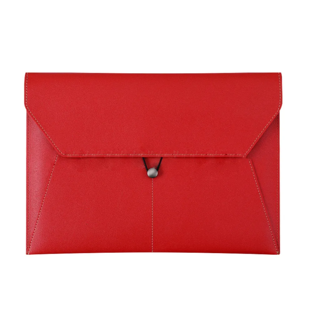 

Large Capacity A4 Business Leather Document Bag Waterproof Simple Storage Data Bag Thickened Portable File Bag Office