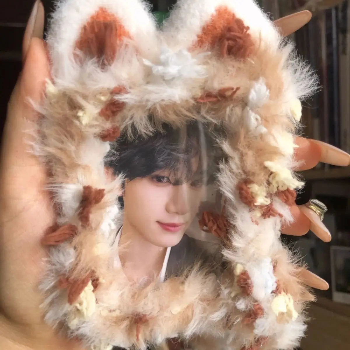 

Cute Anime Gacha Case with Playful Kitty Ears Handmade Original DIY Gacha Case Finished Product Home Decor