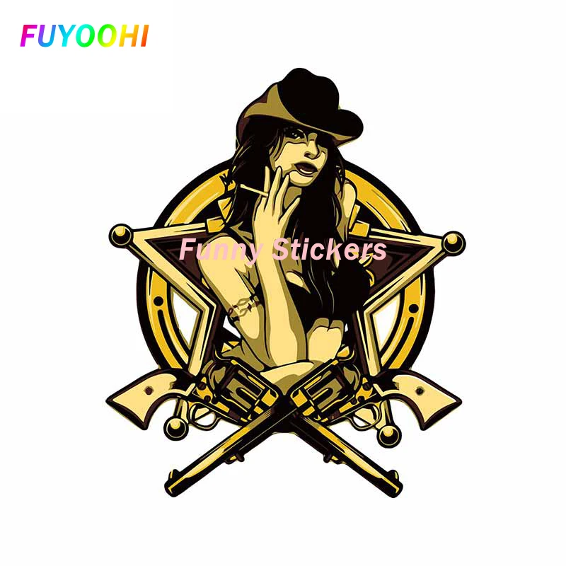 FUYOOHI Play Stickers for Sexy Sheriff Car Door Stickers Vinyl Material  Motorcycle Auto Air Conditioner Decoration PVC Decal