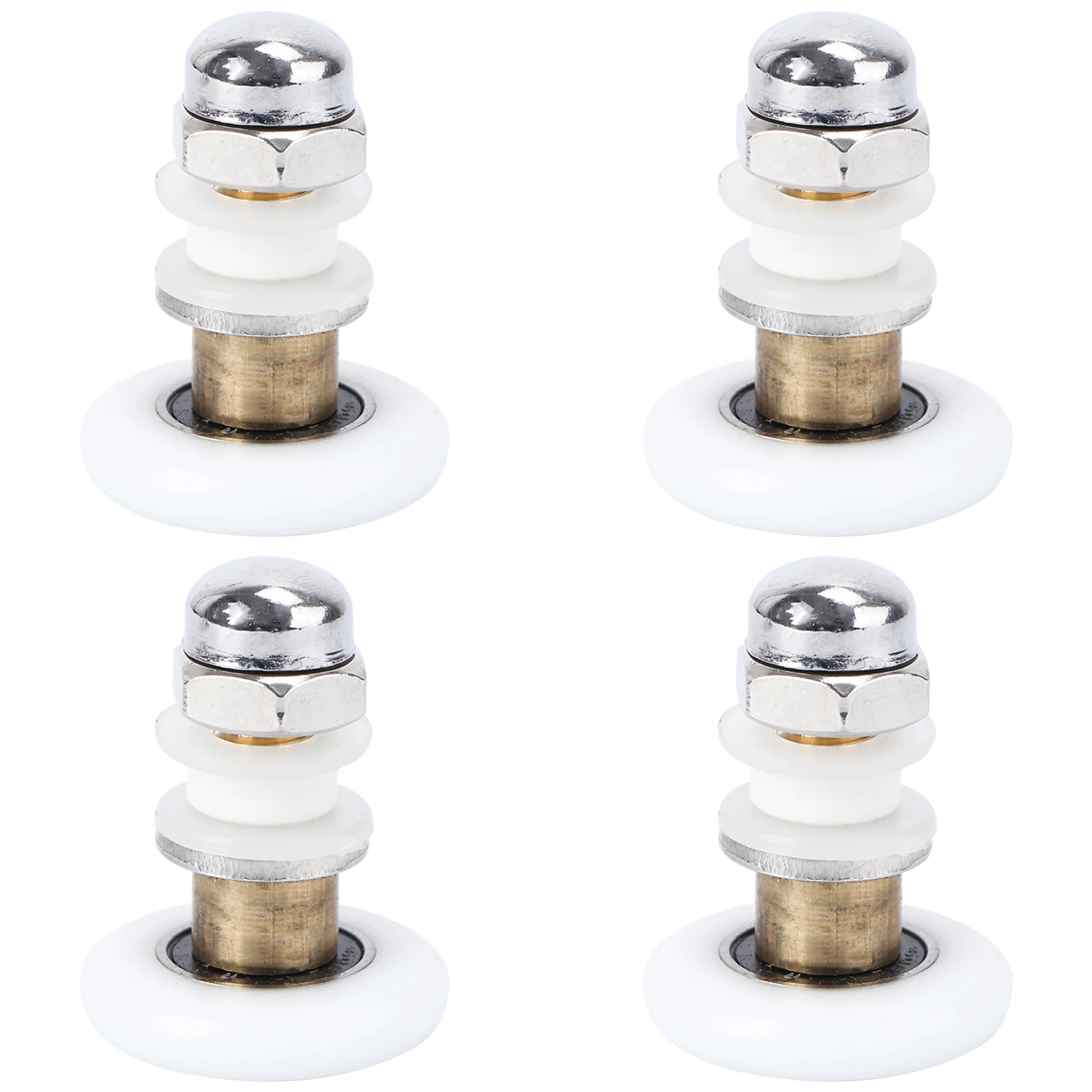 

4pcs Glass Door Pulley Strong Load-bearing High Grade Material Bathroom DIY Replacement Parts Shower Roller Wheel Travel Curved