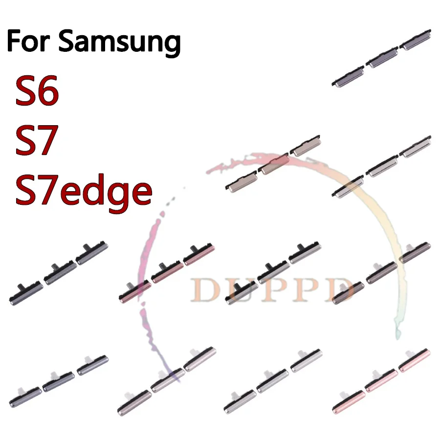 2 zestaw głośności boczne przyciski do Samsung Galaxy S6 G920 S7 G930 krawędzi G935 On Off moc głośności małe boczne klucze naprawy części