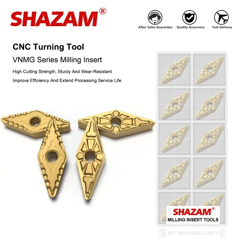 

SHAZAM 10 шт. VNMG160404/VNMG160408 CNC токарный инструмент ромб 35 градусов цилиндрическая обработка стальные детали