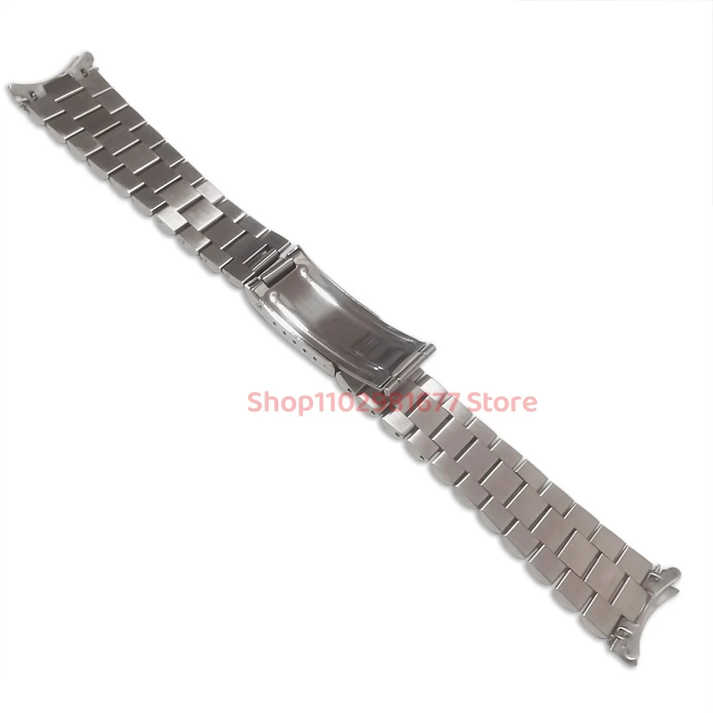 18mm 20mm Stianless Steel Vintage President Curved End Watch Strap Bracelet Fit for RLX SKX 5 Watch