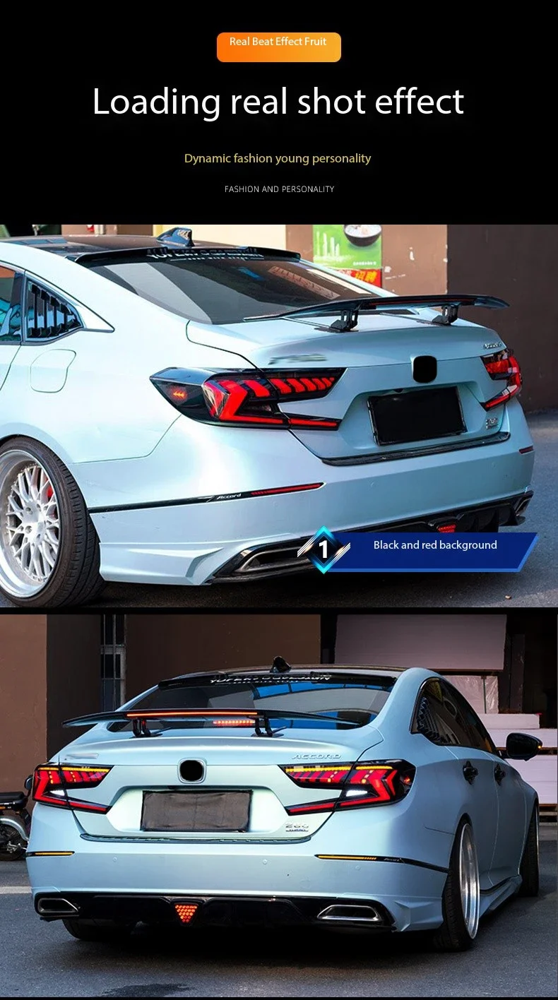LED Taillights 2017-2024 Car Rear Lamp Headlights Headlamp Tail Light For Honda Accord Inspire 10th 10.5th 11th Gen RGB - Image 4