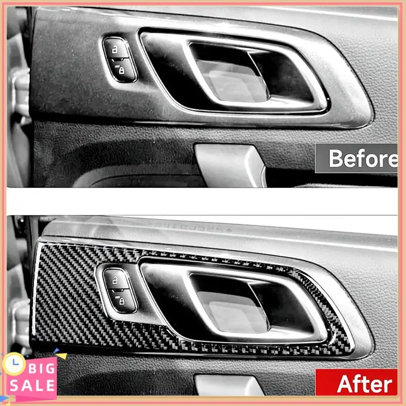 

Better-For Ford Ranger 2019-2022 Carbon Fiber Car Door Inner Pull Handle Panel Cover Trim Interior Accessories
