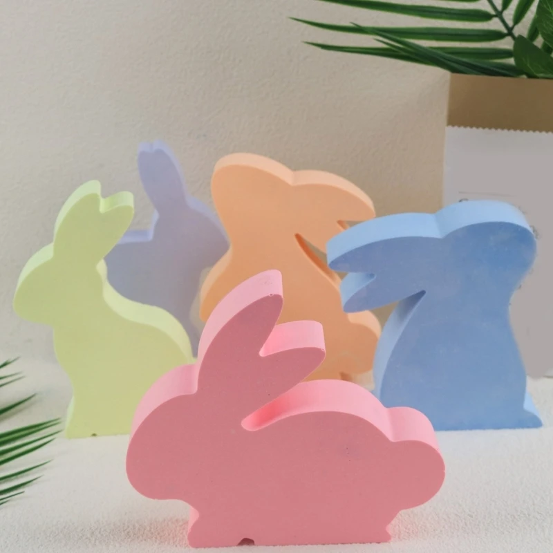 M2EA DIY Easter Rabbit Mold Silicone Mold Flexible Epoxy Resin Moulds Animal Shaped Ornament Making Mold