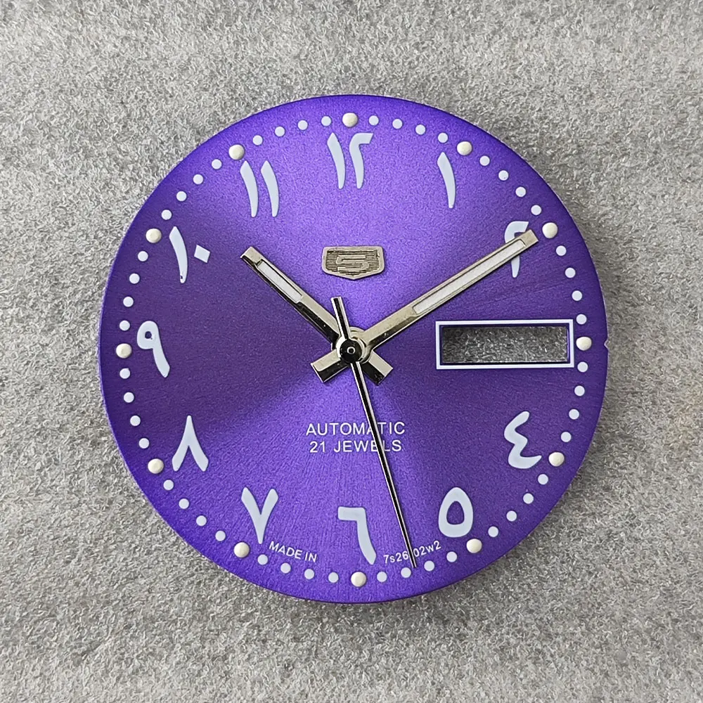 NH36 dial Arabic numeral 5 S dial watch dial green Luminous dial Suitable for NH36 movement watch accessories watch repair tools