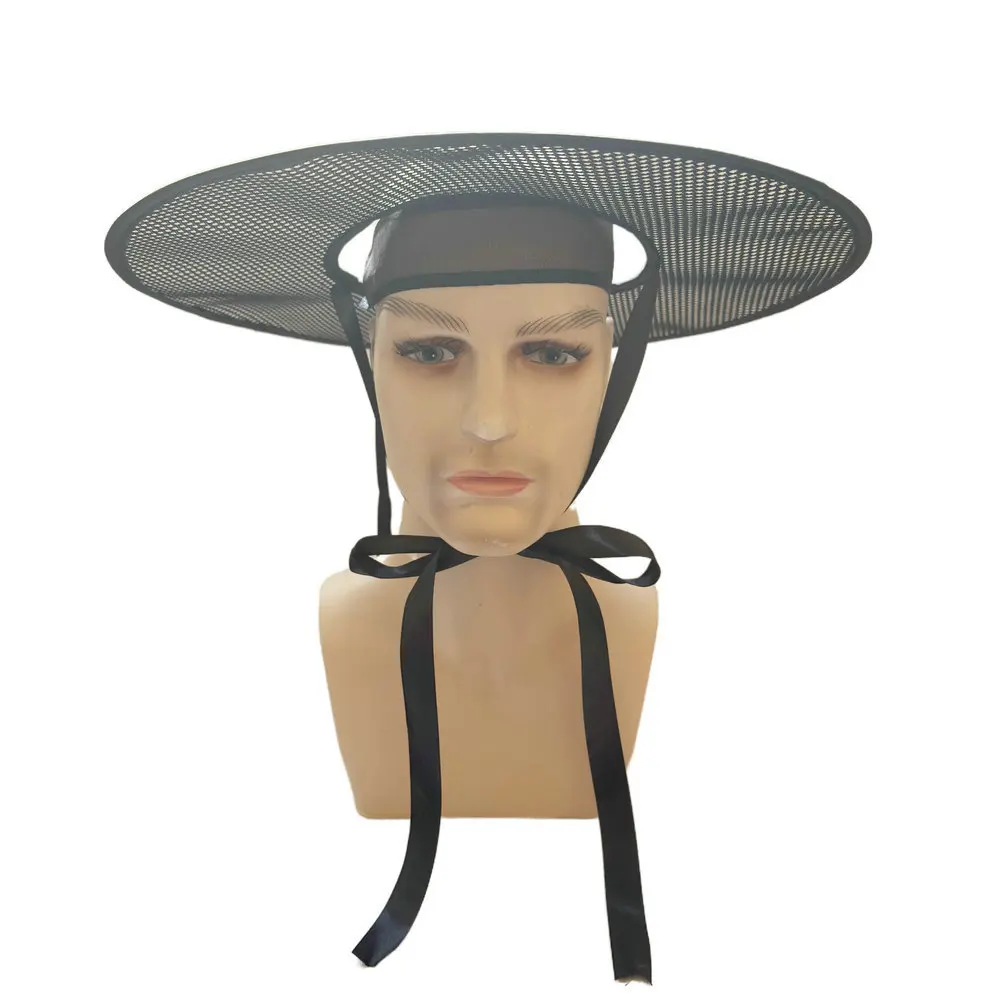 Traditional-style Black Conical Hat Period-style Hero Conical Hat Photography Prop Tulle Hat Party Performance Props