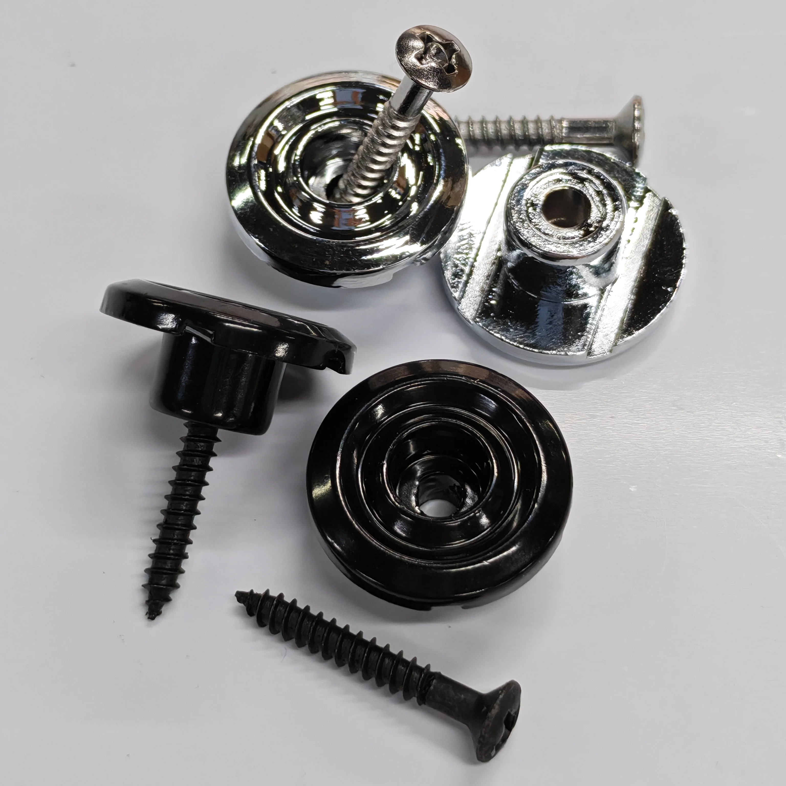 FLEOR Par de retenedores redondos para árboles de cuerdas de bajo con tornillos de montaje