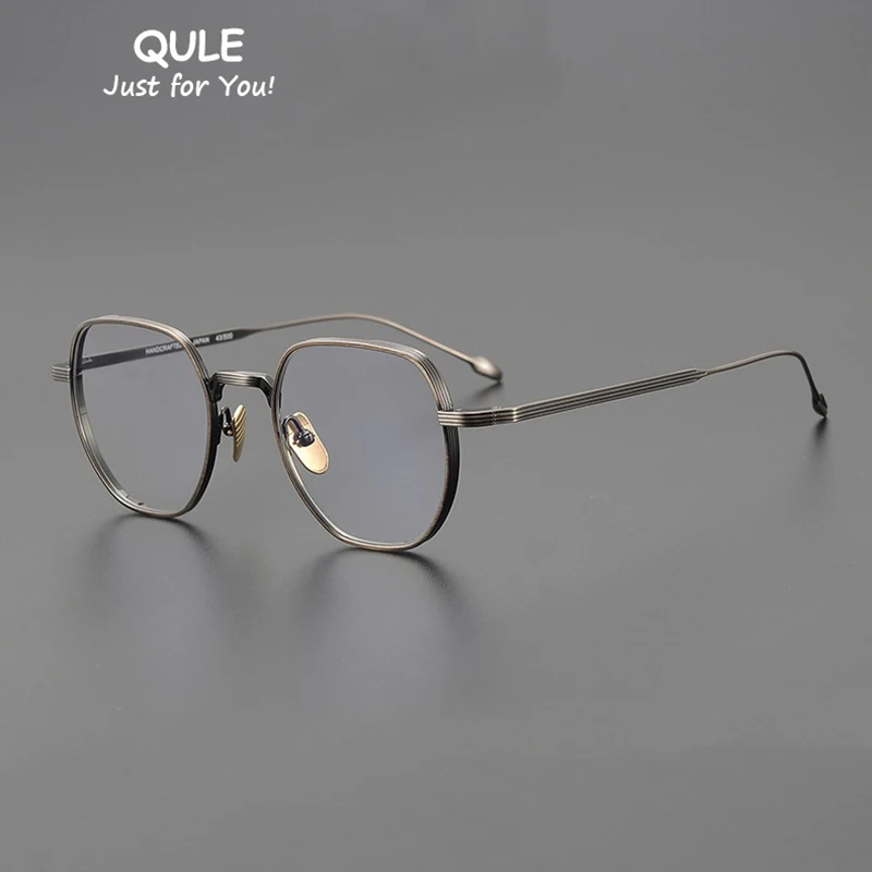 Top Quality Designer Brand Glasses Frame for Man Titanium Polygon Myopia Reading Eyeglasses Women Trendy Prescription Eyewear