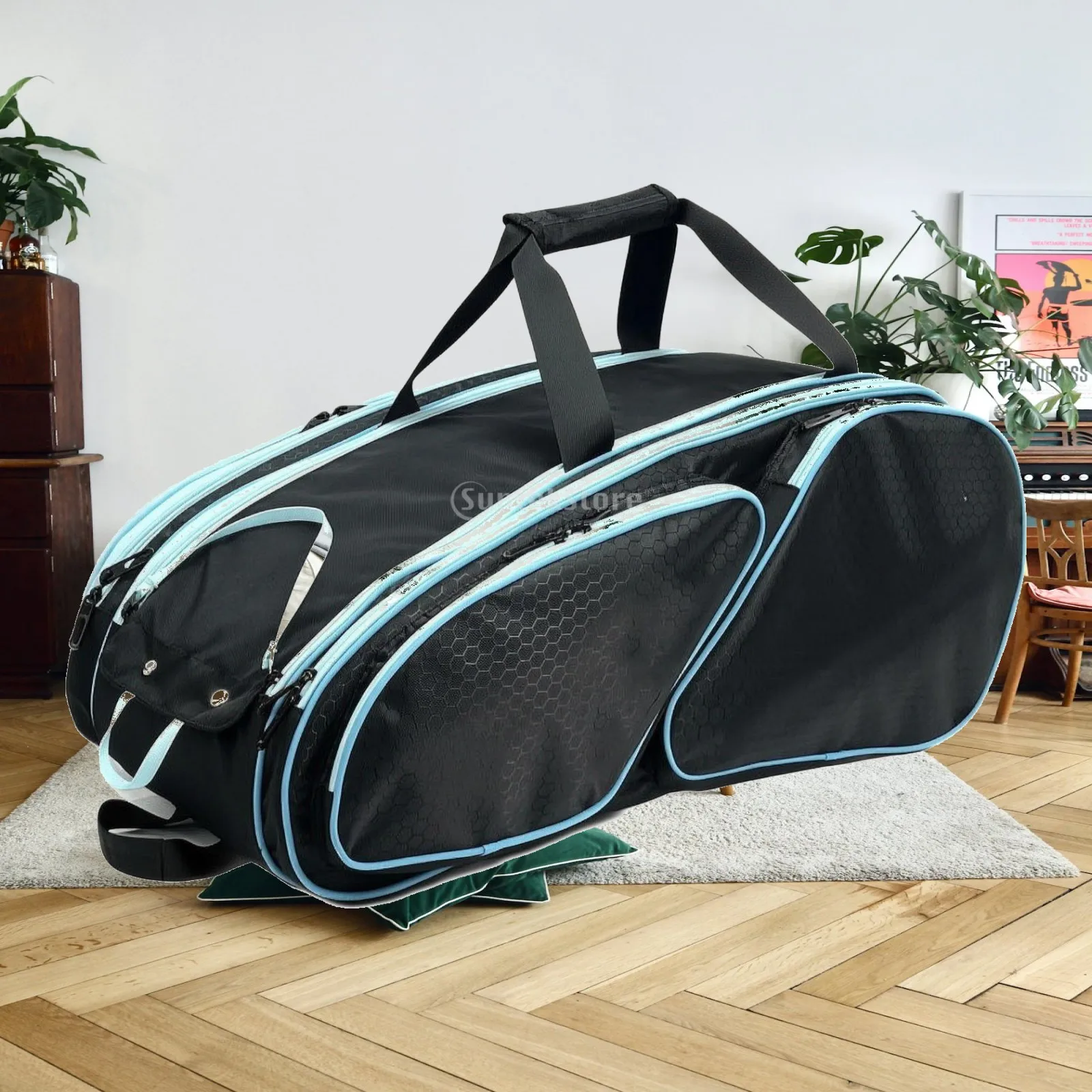 バックパック型スポーツラケットバッグ、バックパックストラップ付き、トレーニングに便利
