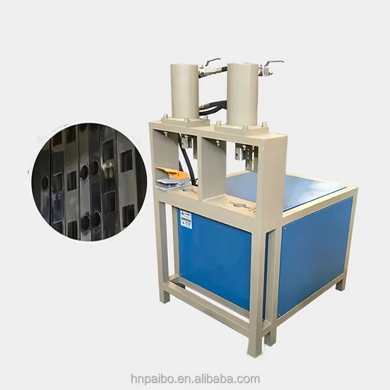 Roestvrij stalen buis ijzeren buis diefstal netto trap leuning vangrail ponsen gat stempelen gat machine